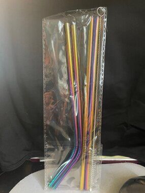 Multicolor stainless steel straw Set